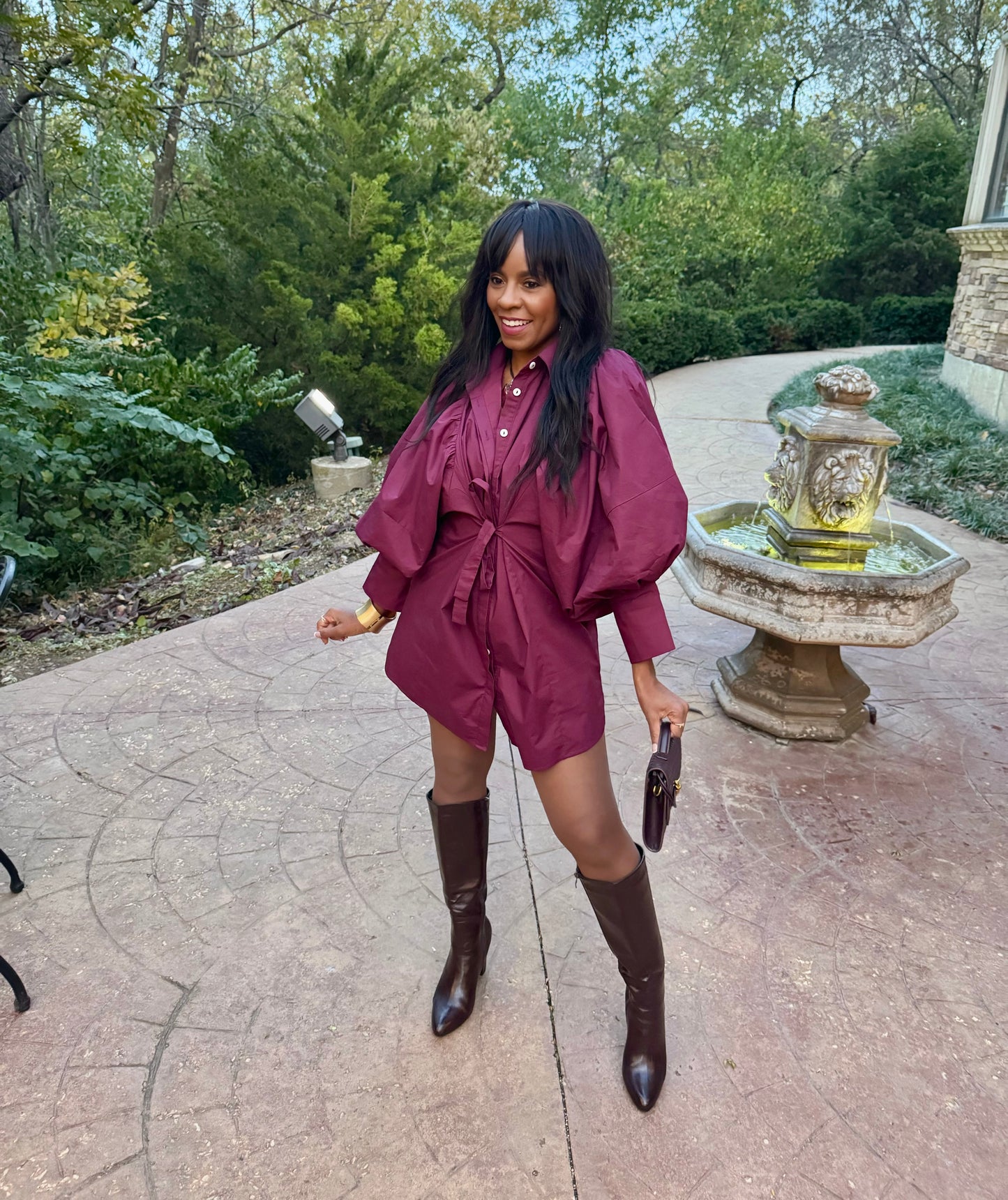 Bordeaux Whisper Mini Dress