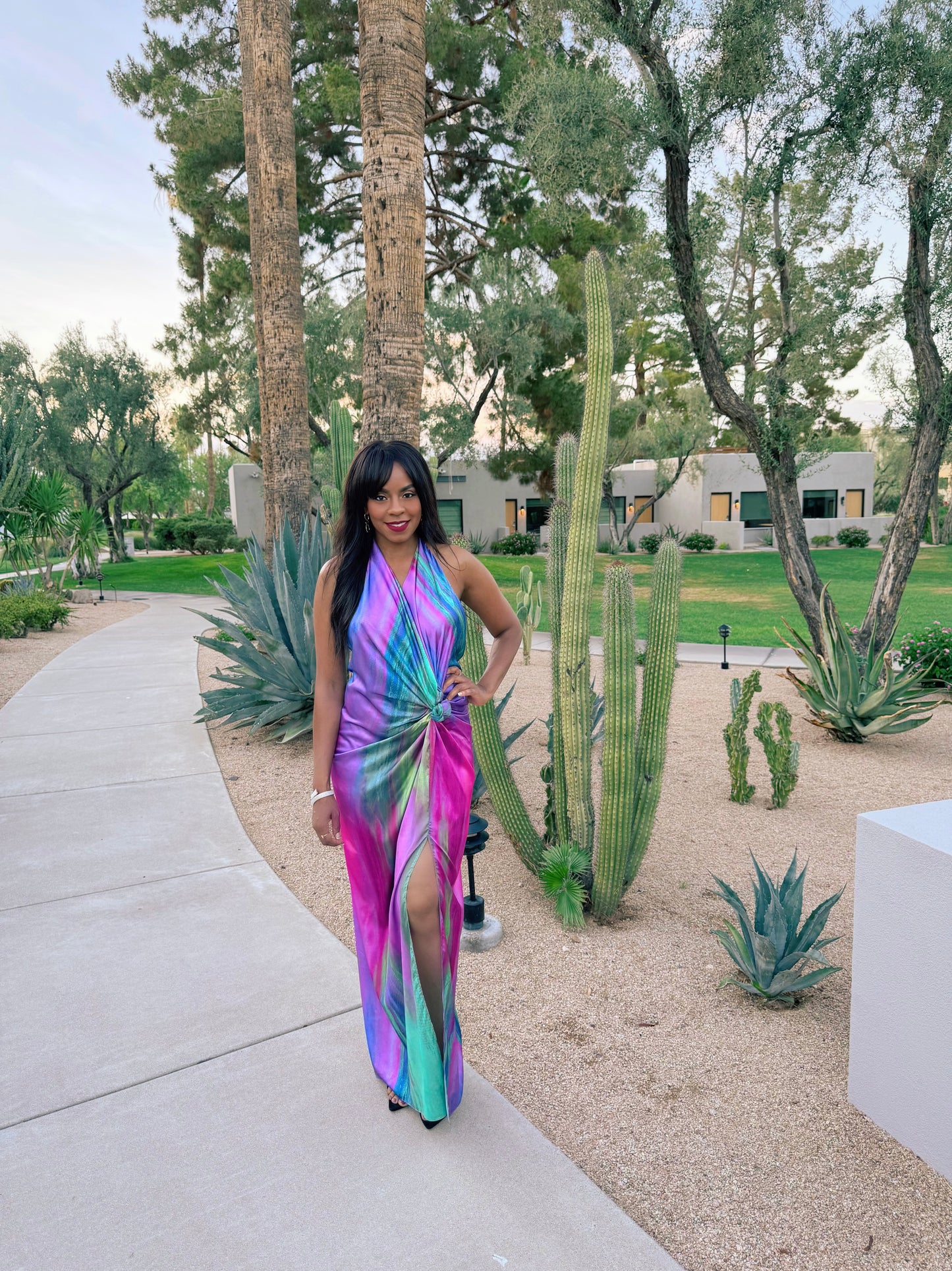 Desert Mirage Halter Dress