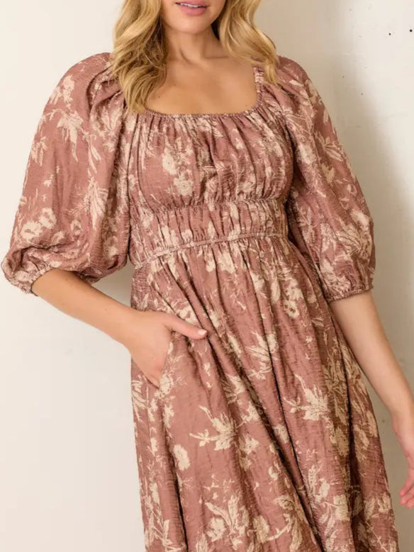 FINAL SALE - Textured Midi Dress