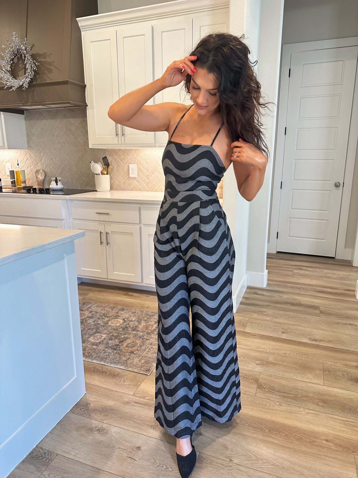 Noir Coast Denim Jumpsuit