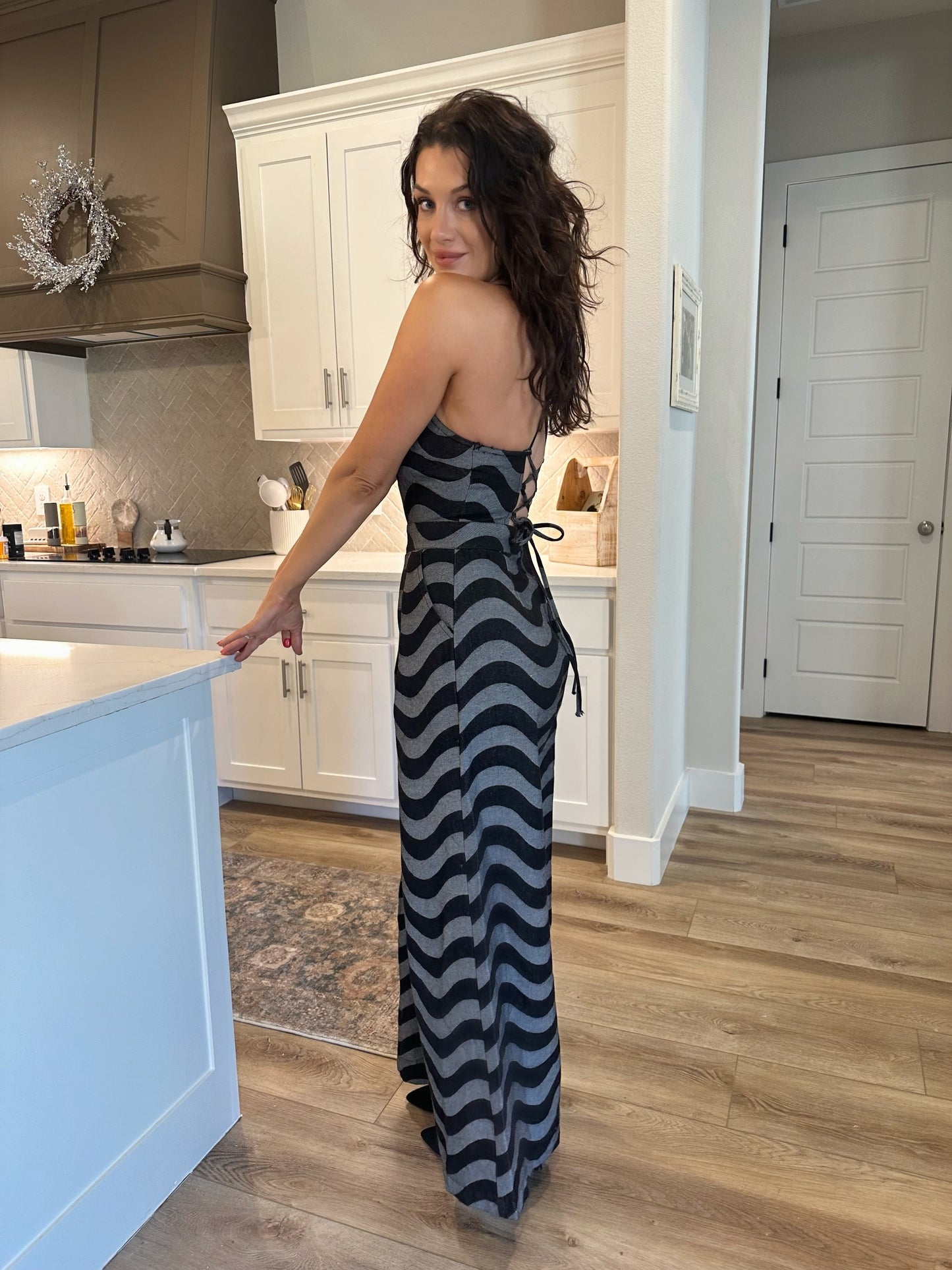 Noir Coast Denim Jumpsuit