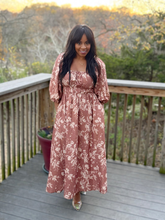 FINAL SALE - Textured Midi Dress