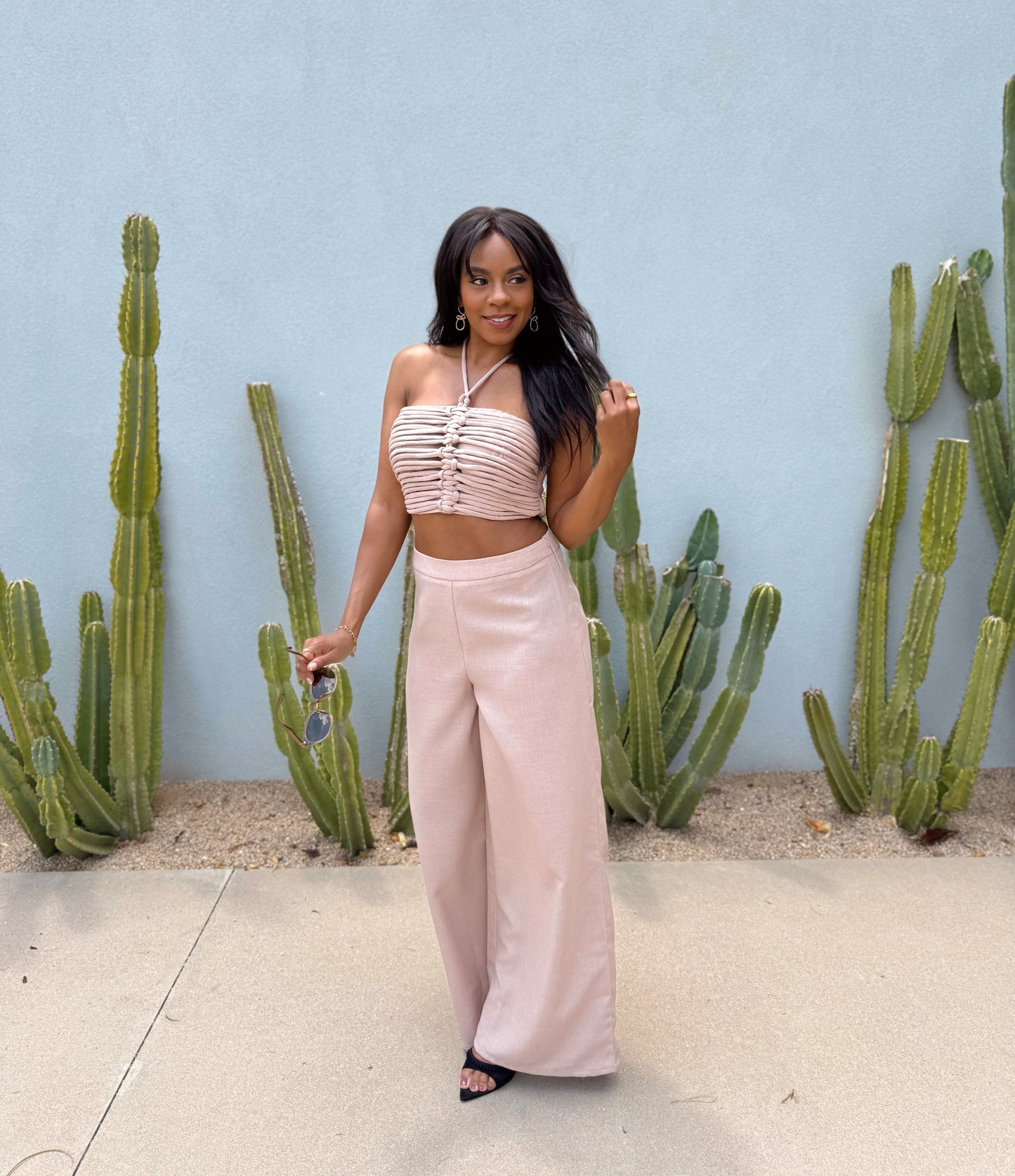 Luxe Sand Dune 2-Piece Pant Set