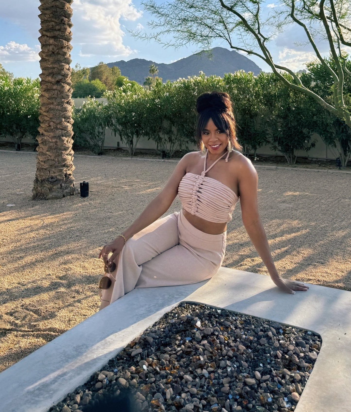 Luxe Sand Dune 2-Piece Pant Set