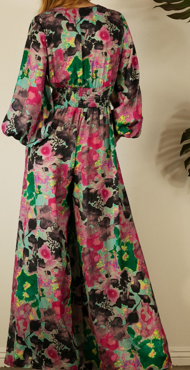 Bloom in Elegance: The Luxe Floral Jumpsuit