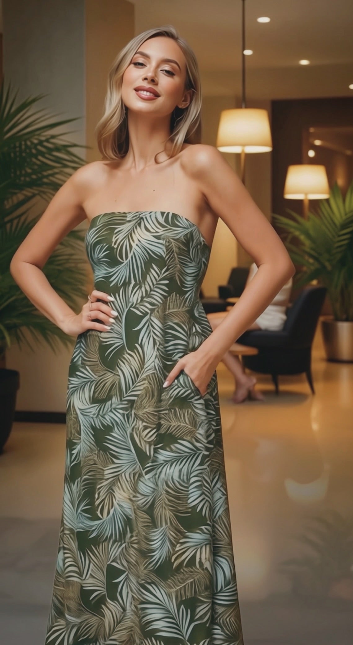 Paradise Breeze Strapless Maxi Dress