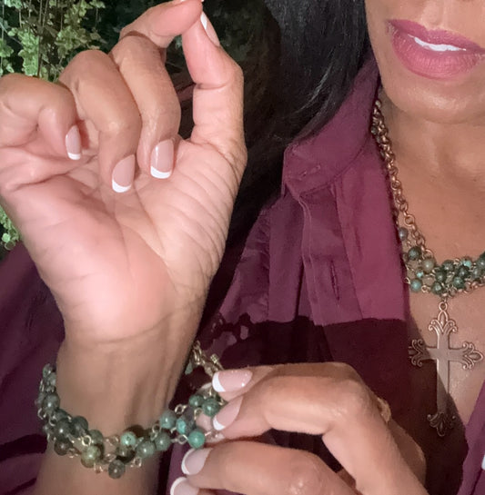 Turquoise Grace Triple Strand Bracelet